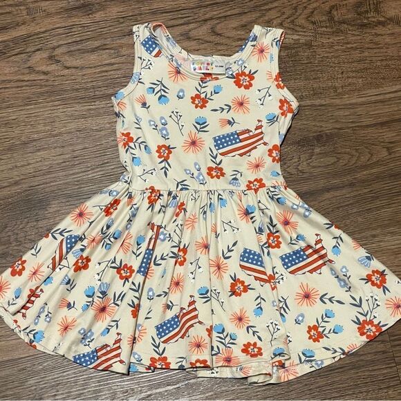 Dot Dot Smile 5 Sleeveless Twirl Dresses Purple Cream Green Pink Blue 12-24 mos - Picture 6 of 12